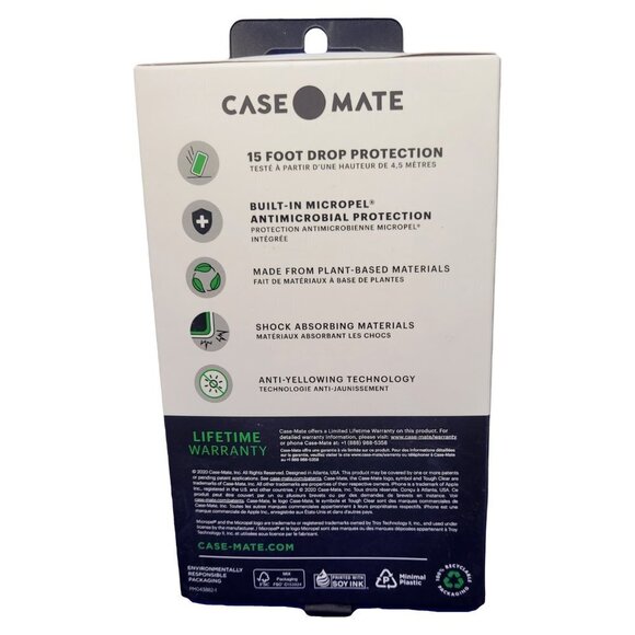 Case-Mate Soap Bubble Clear Case for iPhone 12 Pro Max 6.7” 10Ft Drop Protection - Picture 2 of 2